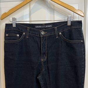 David Kahn Chelsea Denim Vintage Dark Wash Stretch Straight-Leg Jeans Size 12